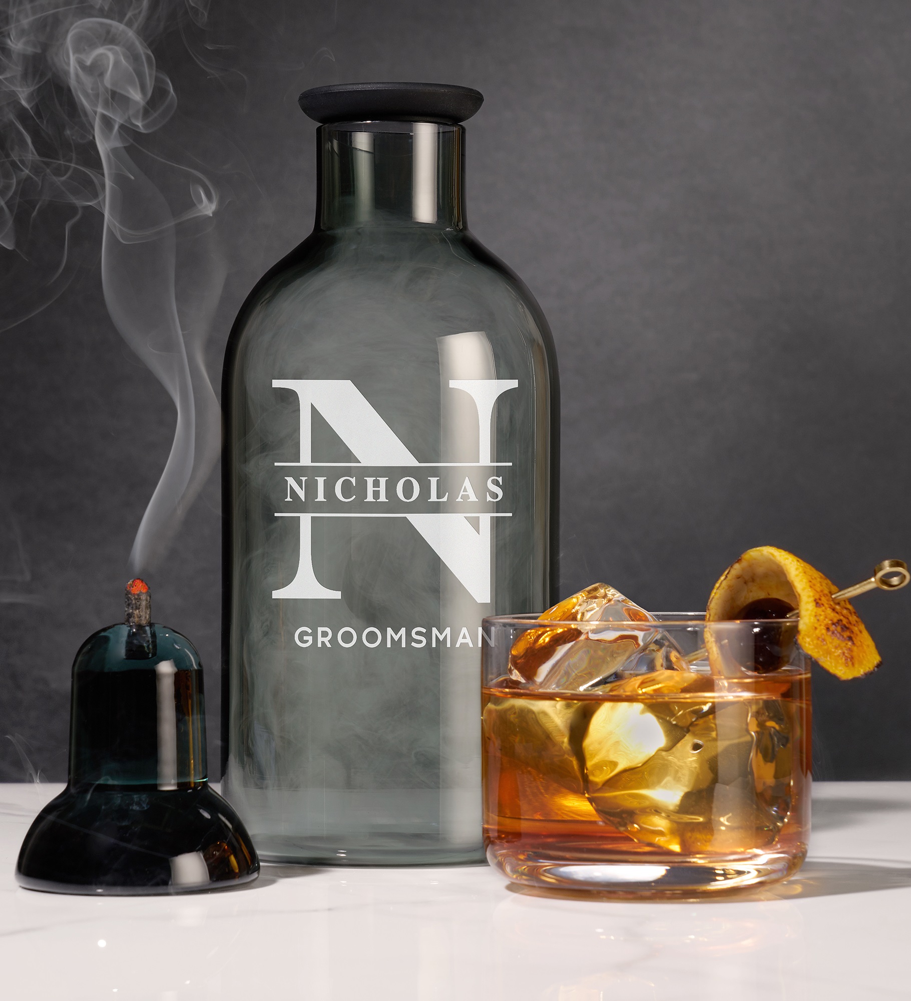 Lavish Groomsman Personalized Smoked Cocktail Set by Viski®
